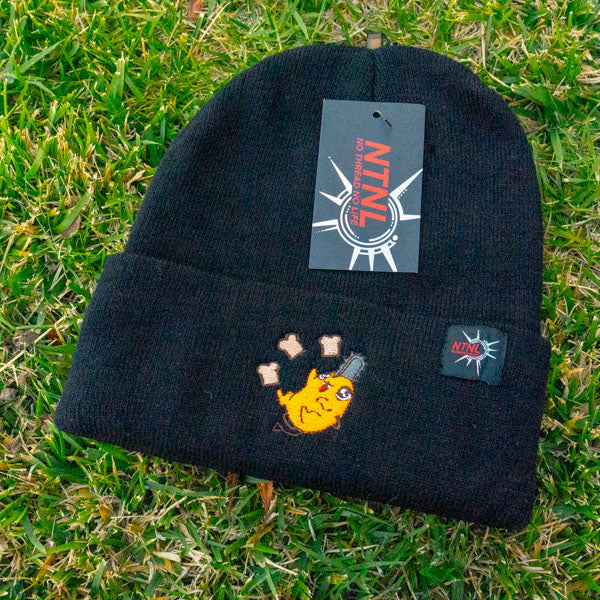 Chainsaw Dog Embroidered Beanie