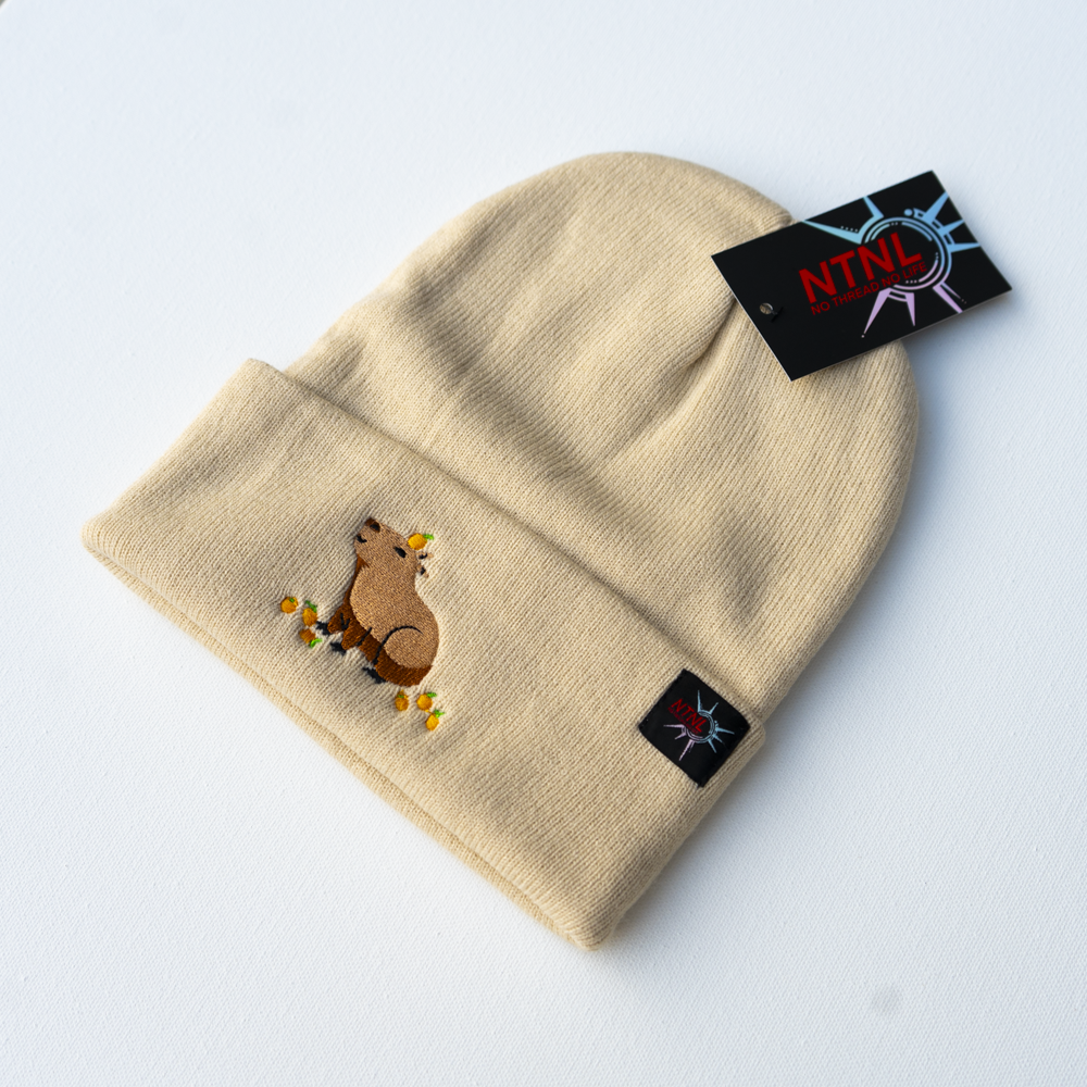 Capybara Embroidered Beanie