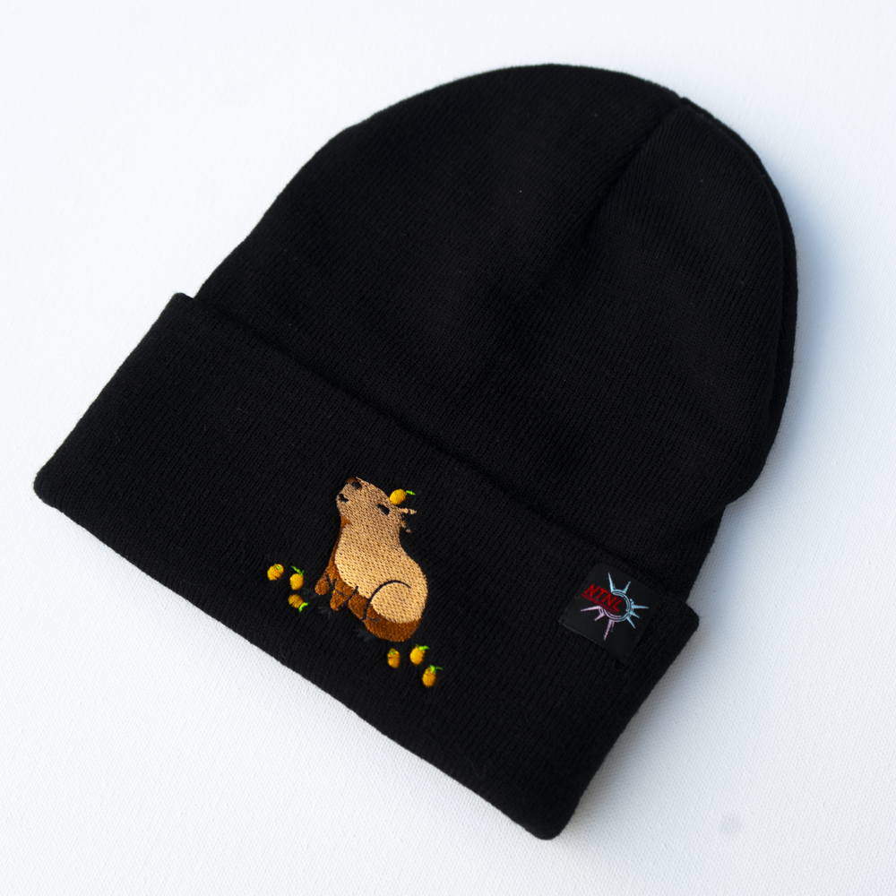 Capybara Embroidered Beanie
