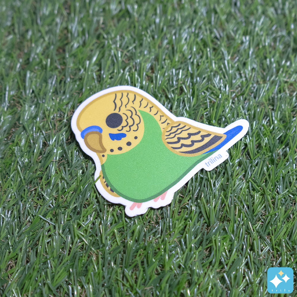 Budgie Stickers Weatherproof