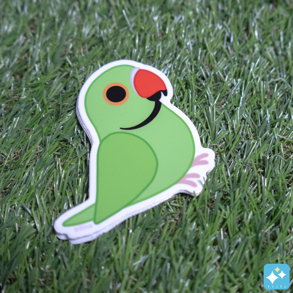 African Ringneck Weatherproof Sticker