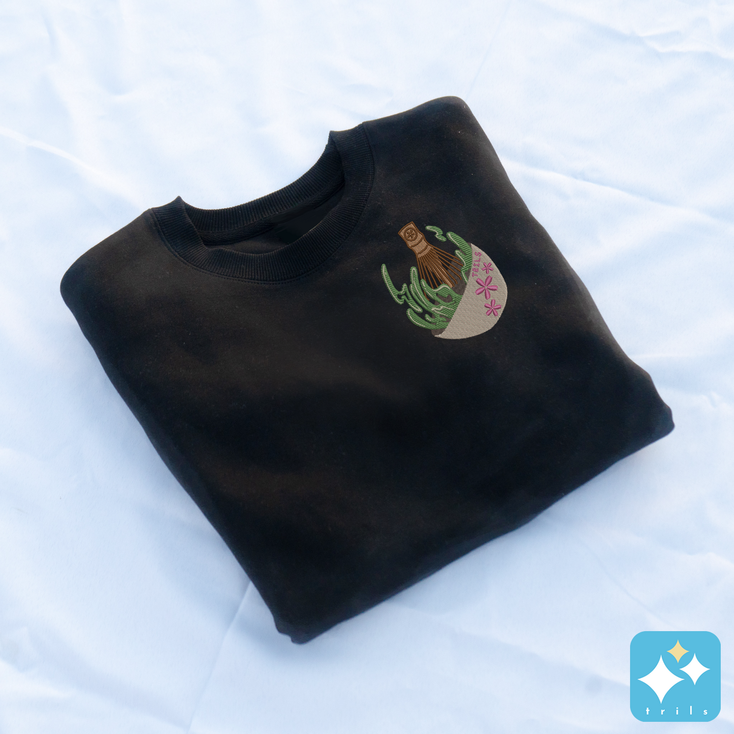 Matcha Embroidered Crewneck Sweater