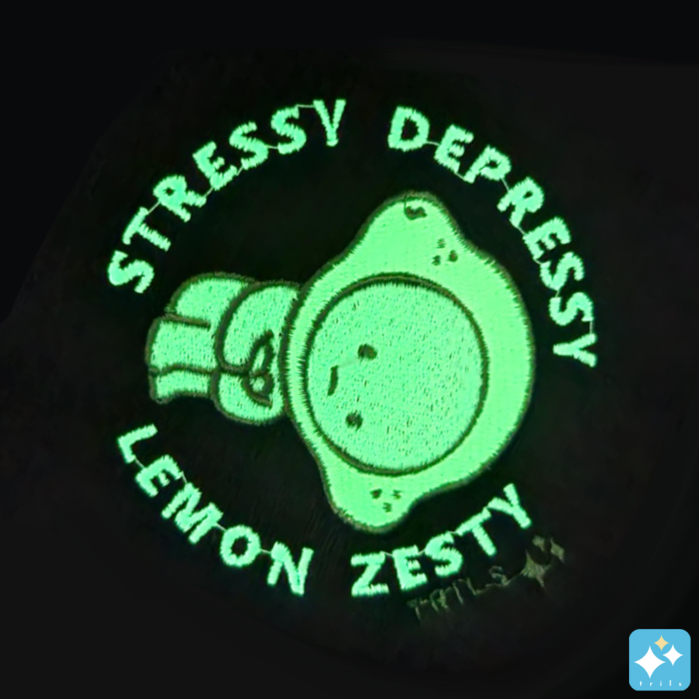 *GLOW IN THE DARK* Lemon Smeski Embroidered Crewneck