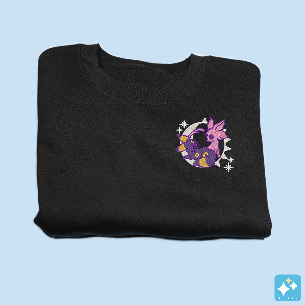 Sun and Moon Embroidered Crewneck Sweater