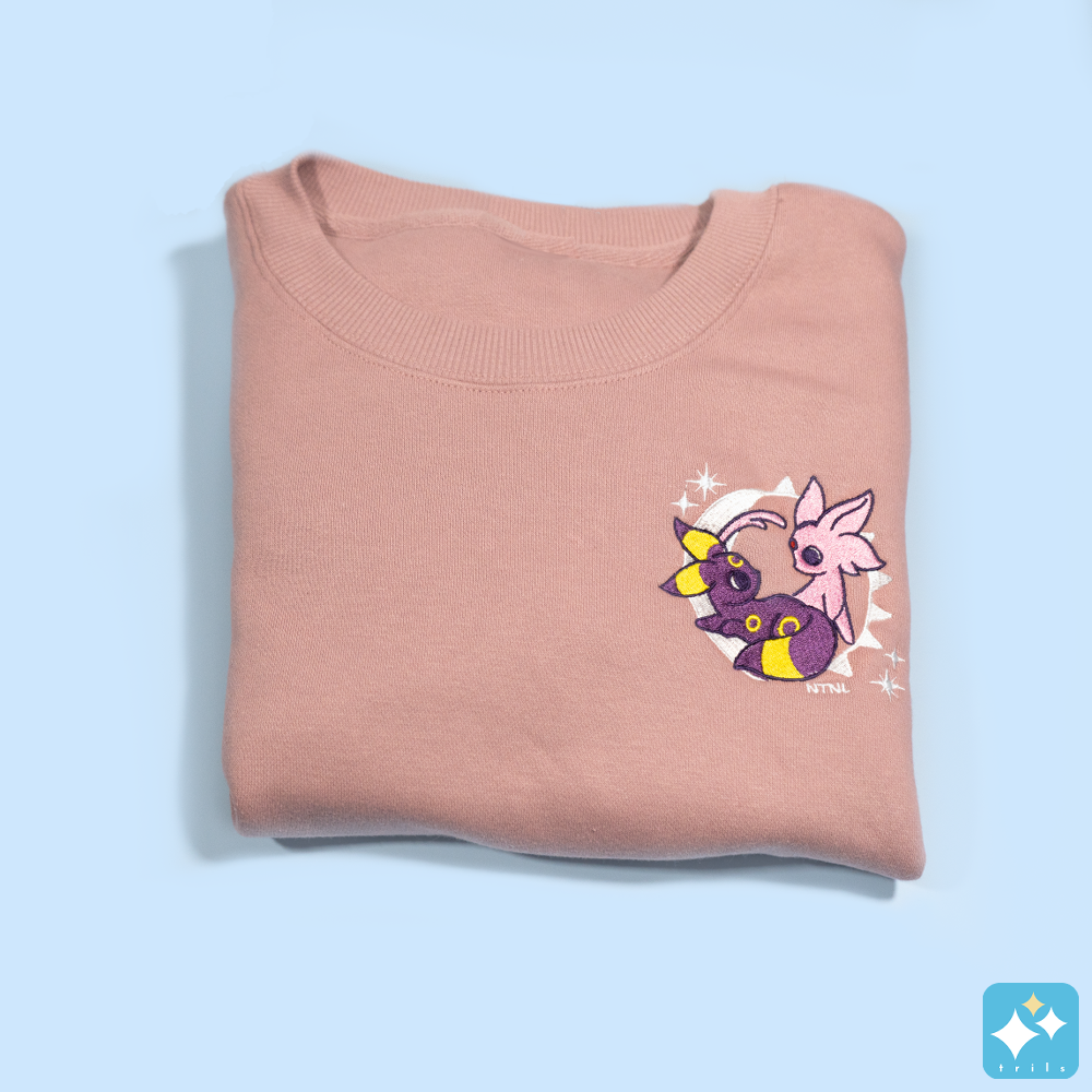 Sun and Moon Embroidered Crewneck Sweater
