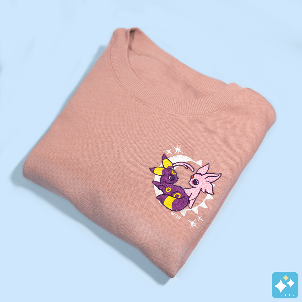 Sun and Moon Embroidered Crewneck Sweater