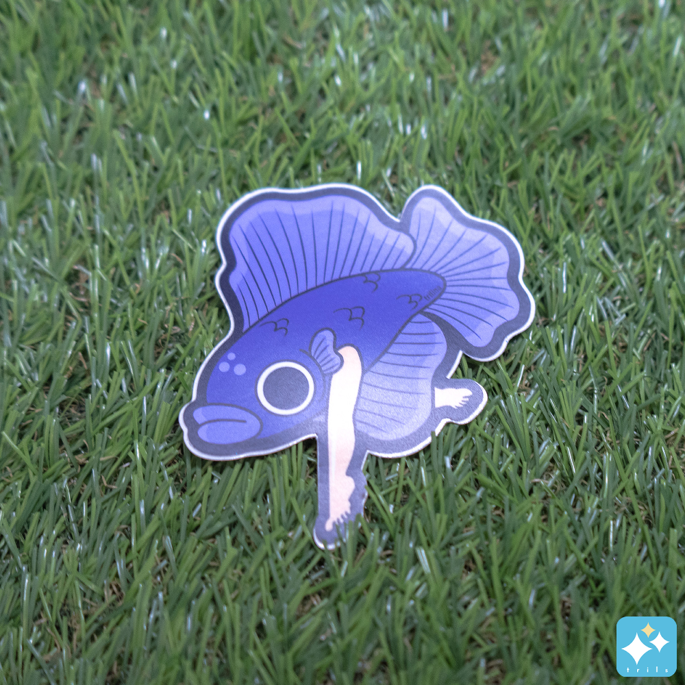 Leggy Fish Weatherproof Sticker