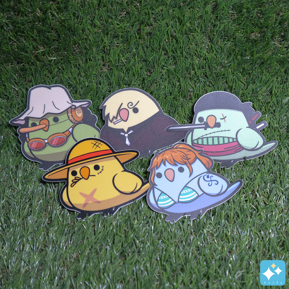 Anime Pirate Parrot Stickers