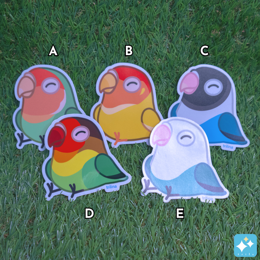 Lovebird Stickers Weatherproof