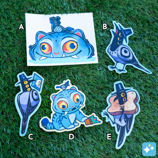 KPOP Demon Magpie and Tiger Stickers