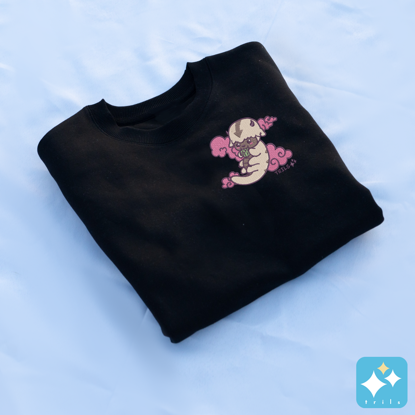 Cabbage Bison Embroidered Crewneck Sweater