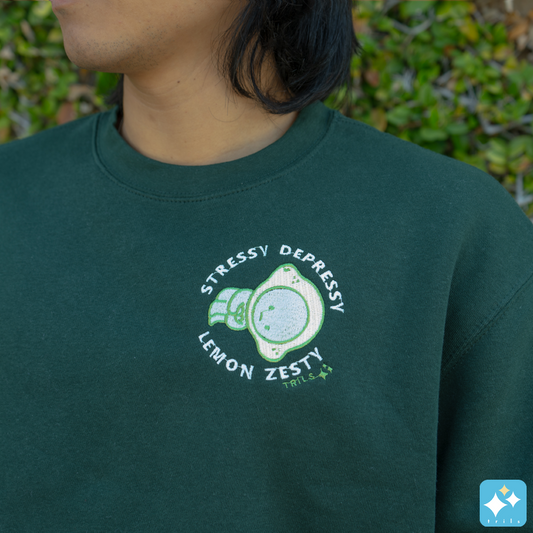 *GLOW IN THE DARK* Lemon Smeski Embroidered Crewneck