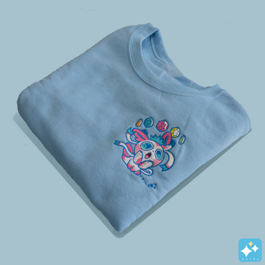 Bejeweled Embroidered Crewneck