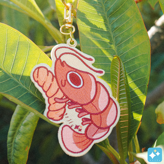 Shrimp Chip Embroidered Tag
