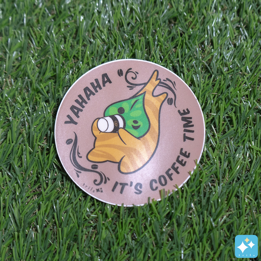 Coffee Time Weatherproof Sticker