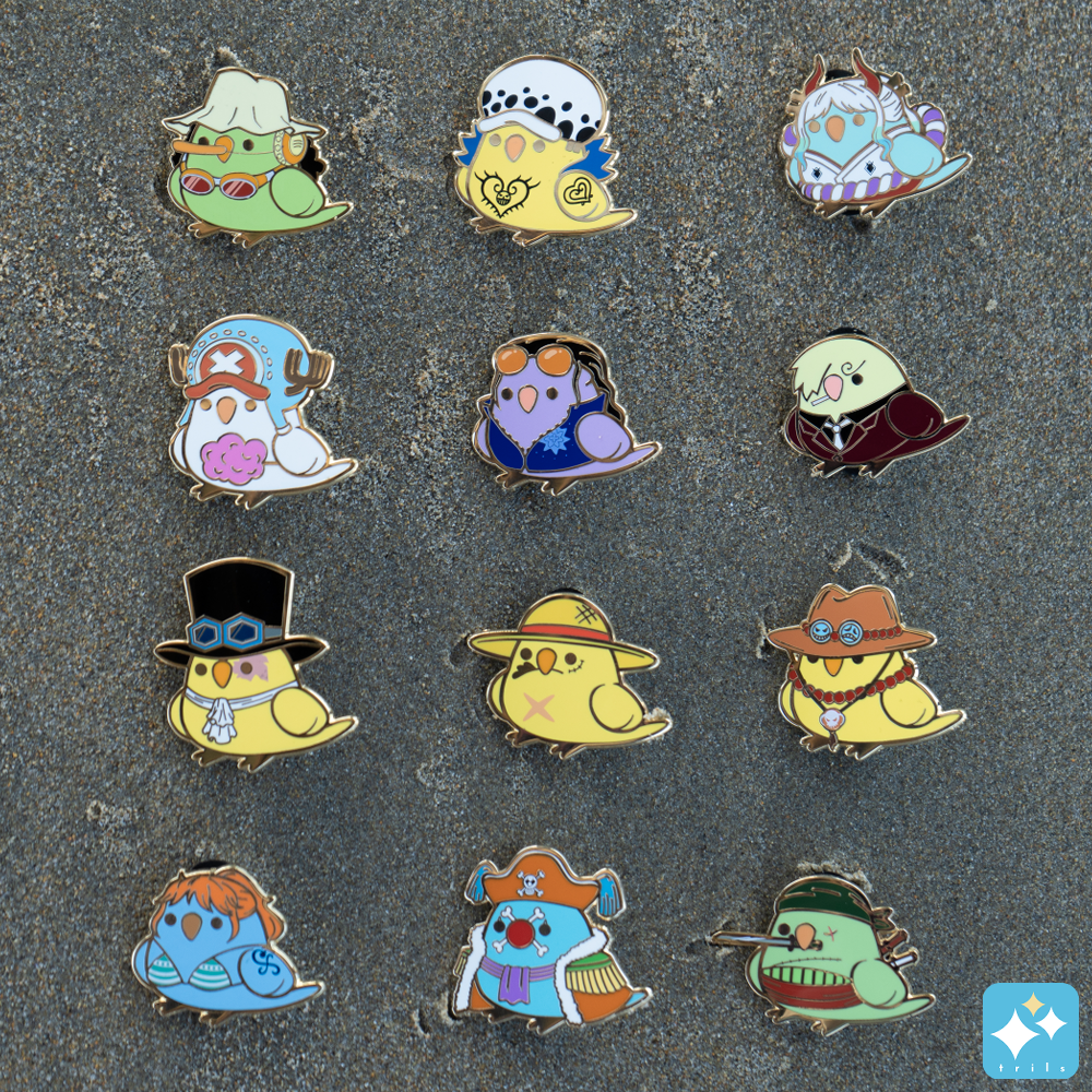 OP Pirate Parrot Enamel Pins